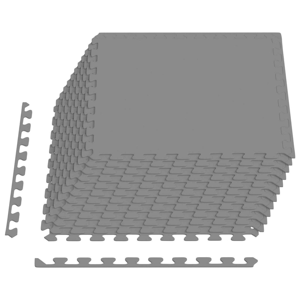 Pool Bodenschutzmatte 12 pcs Grau 4,32 m² EVA-Schaum