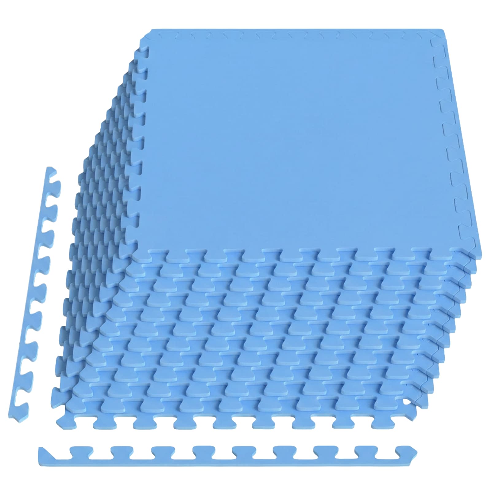Pool Bodenschutzmatte 12 pcs Blau 4,32 m² EVA-Schaum