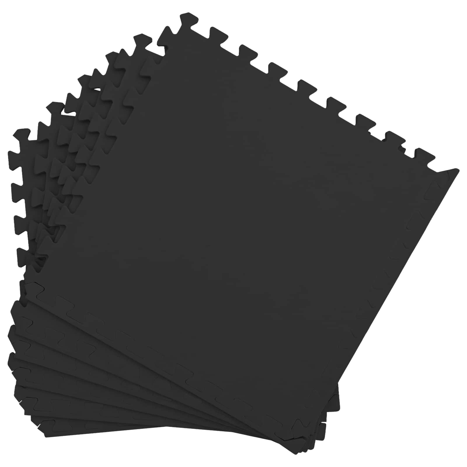 Pool Bodenschutzmatte 24 pcs Schwarz 8,64 m² EVA-Schaum