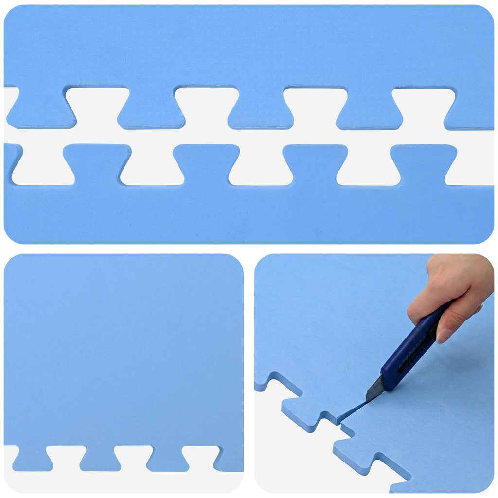 Pool Bodenschutzmatte 24 pcs Blau 8,64 m² EVA-Schaum