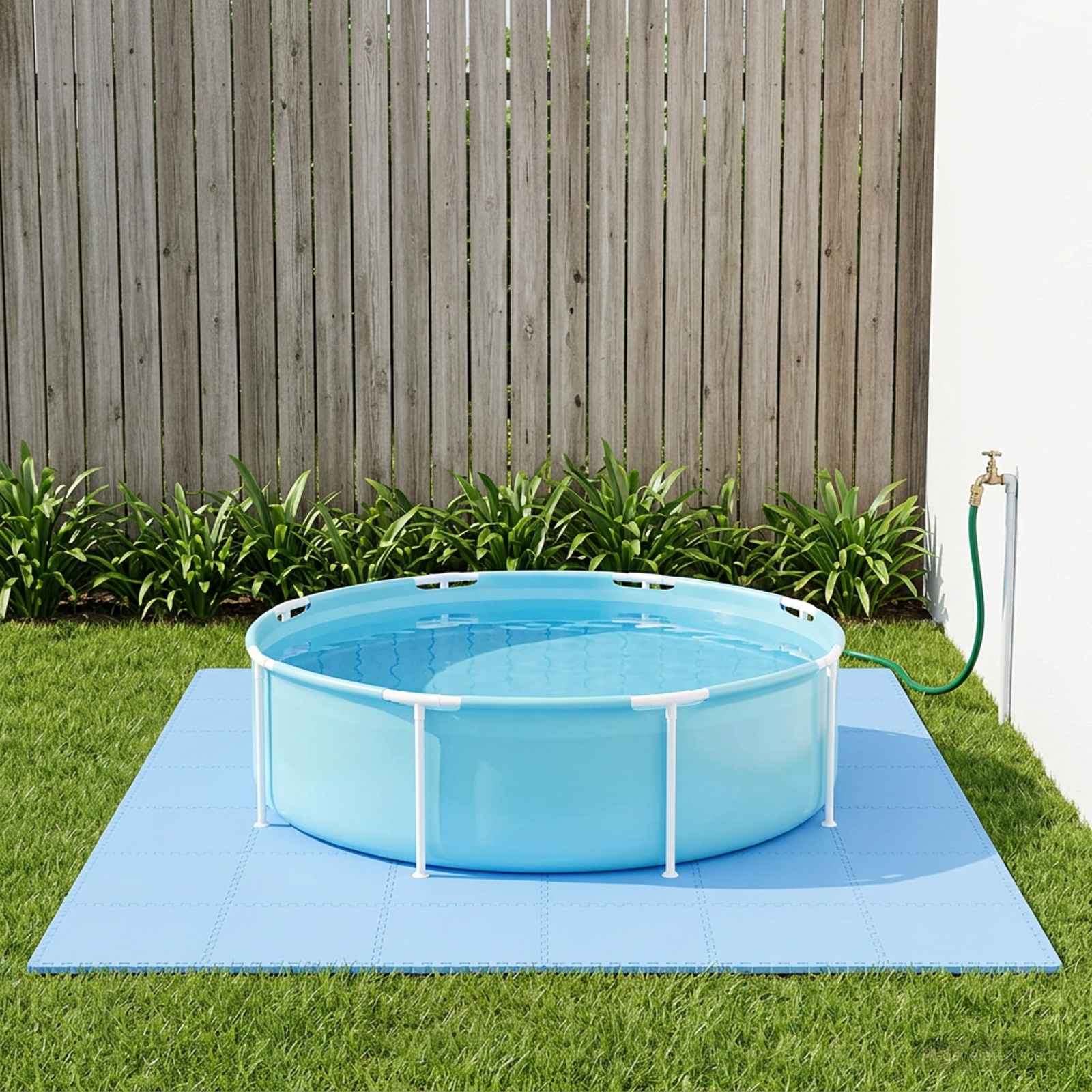 Pool Bodenschutzmatte 24 pcs Blau 8,64 m² EVA-Schaum