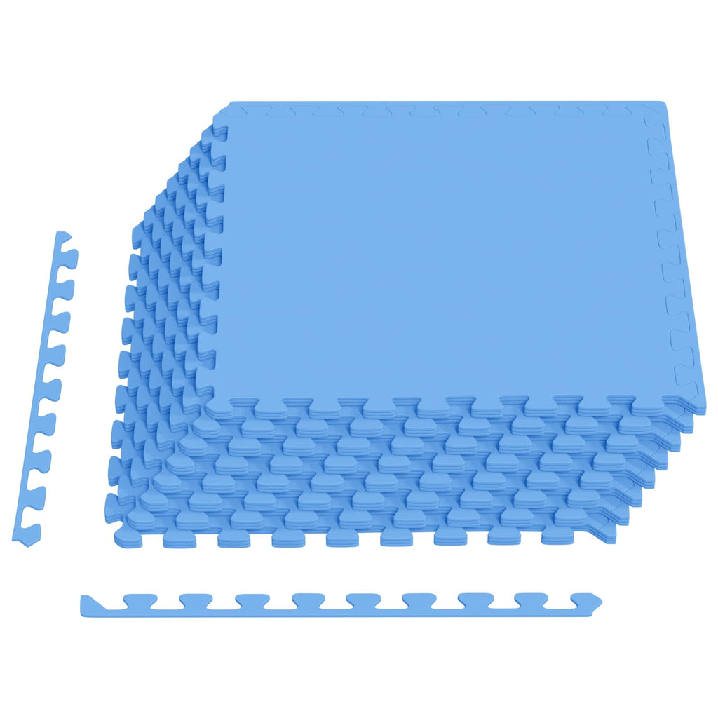 Pool Bodenschutzmatte 24 pcs Blau 8,64 m² EVA-Schaum