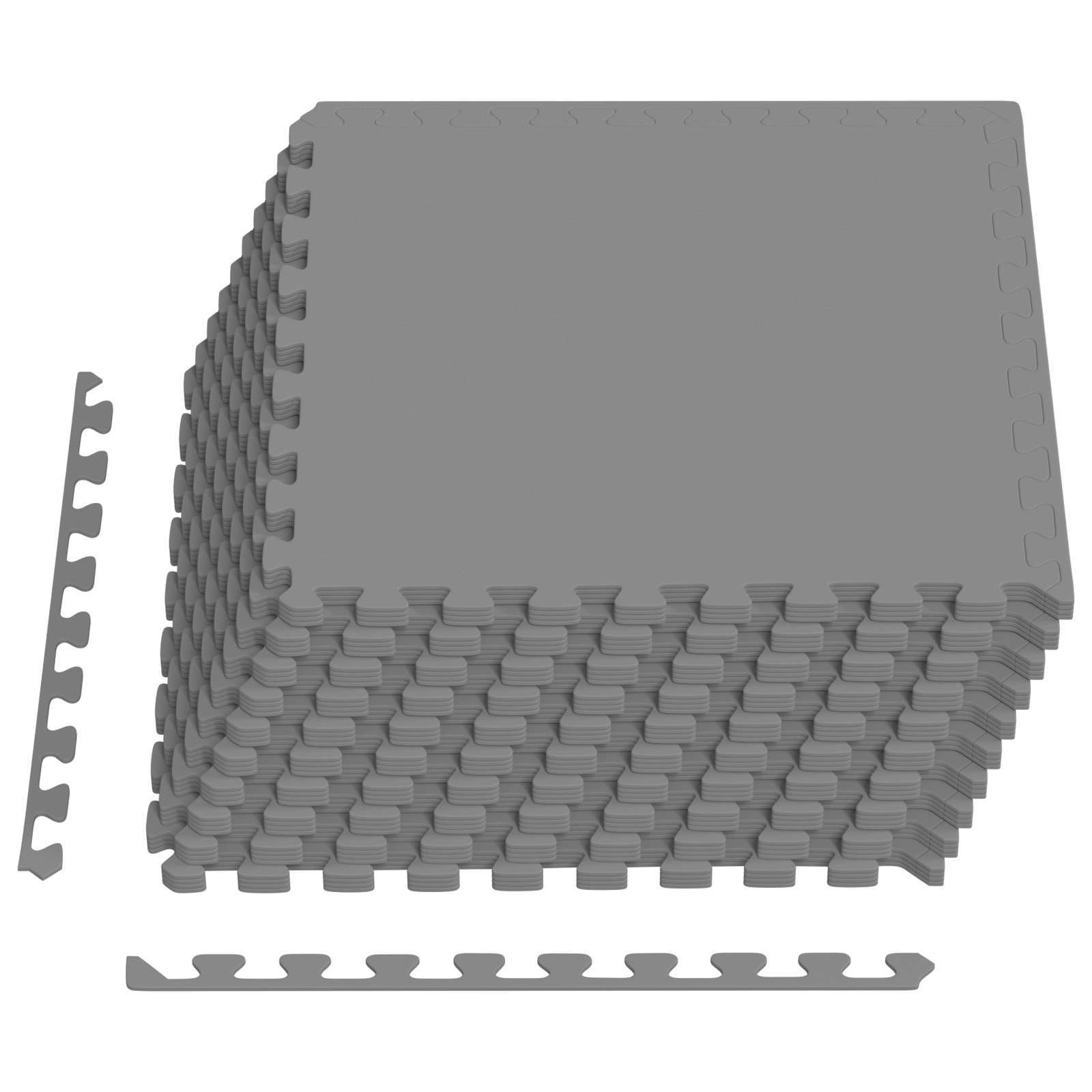 Pool Bodenschutzmatte 40 pcs Grau 14,4 m² EVA-Schaum