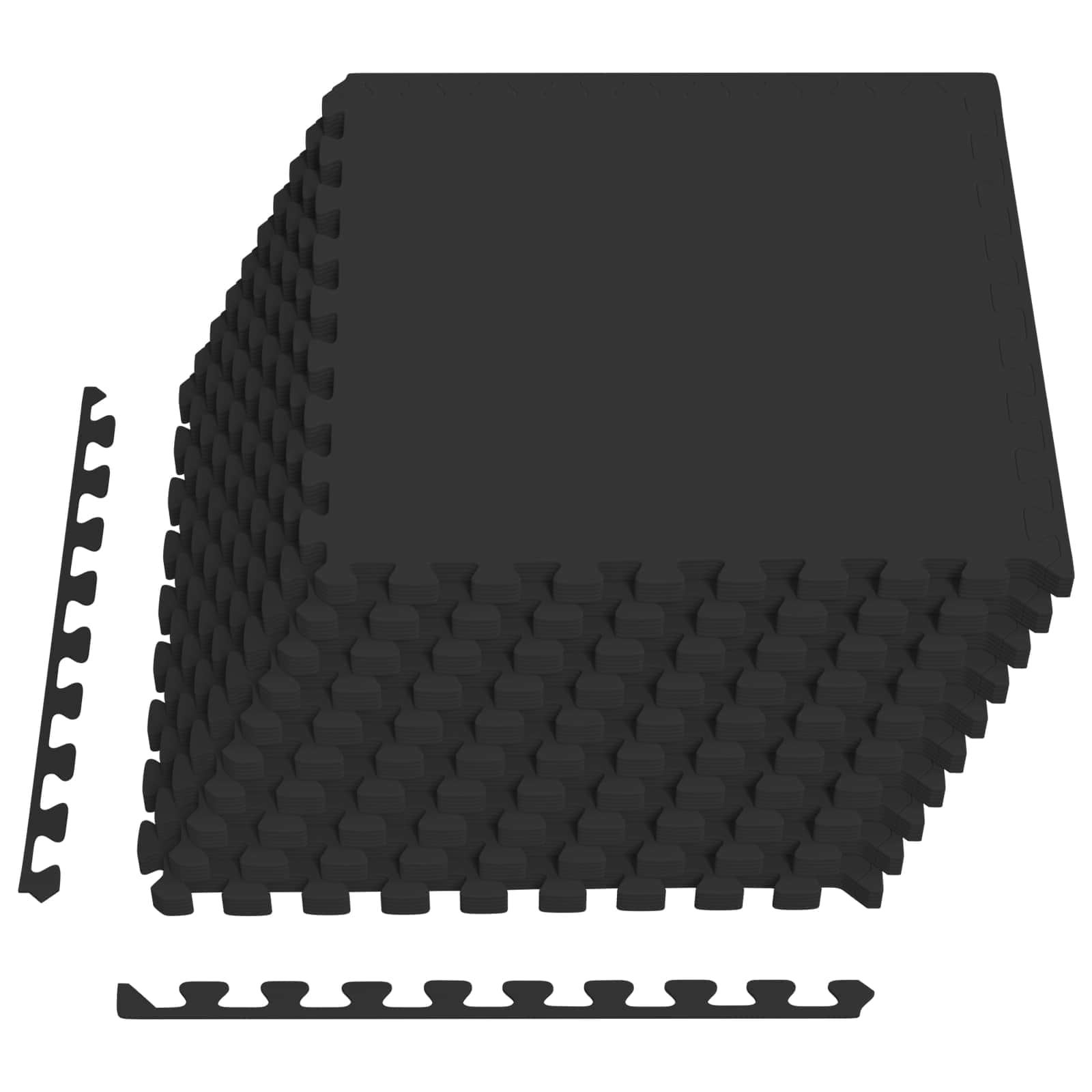 Pool Bodenschutzmatte 50 pcs Schwarz 18 m² EVA-Schaum