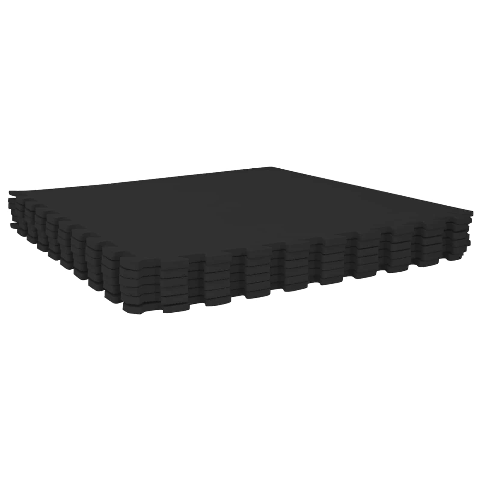 Pool Bodenschutzmatte 50 pcs Schwarz 18 m² EVA-Schaum