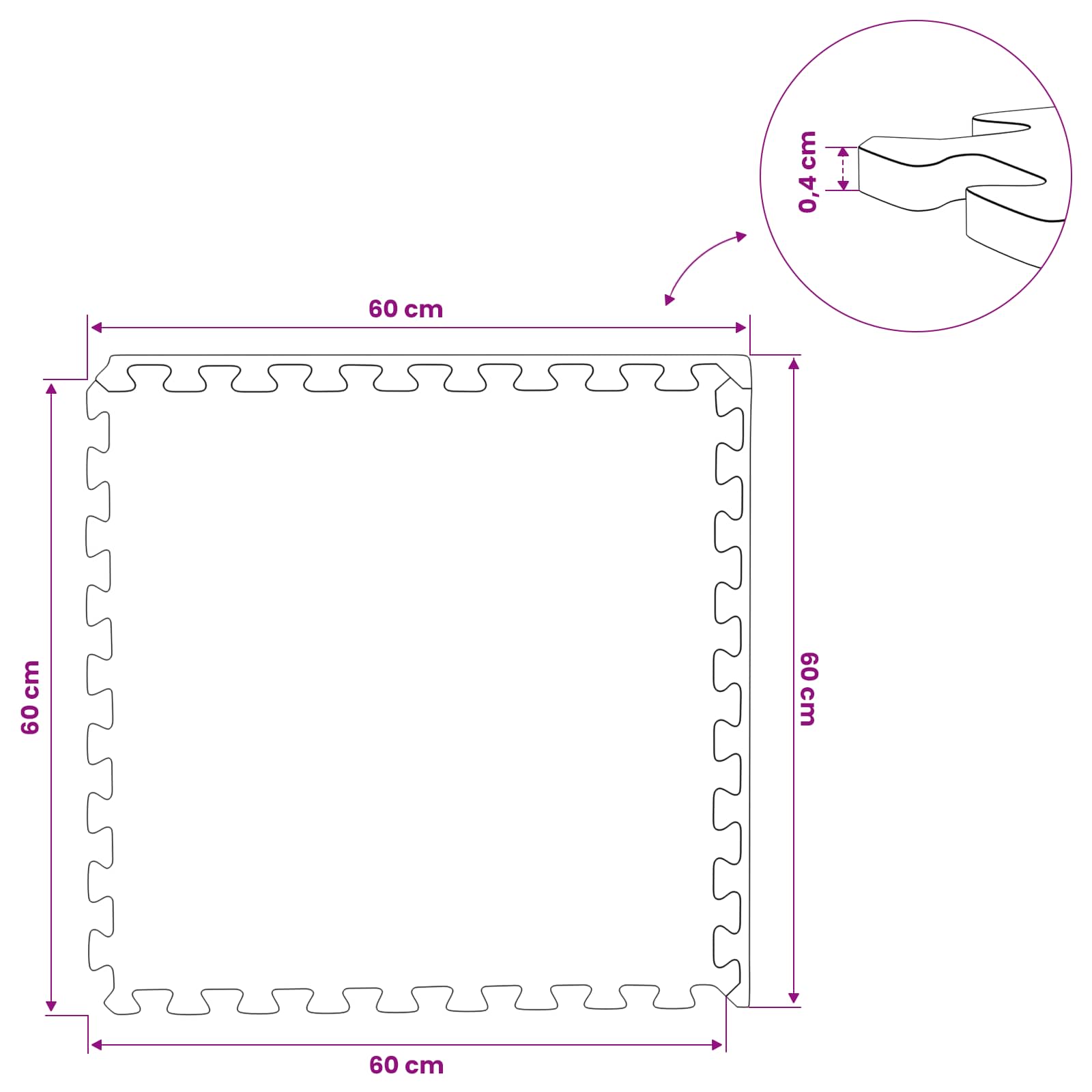 Pool Bodenschutzmatte 50 pcs Grau 18 m² EVA-Schaum