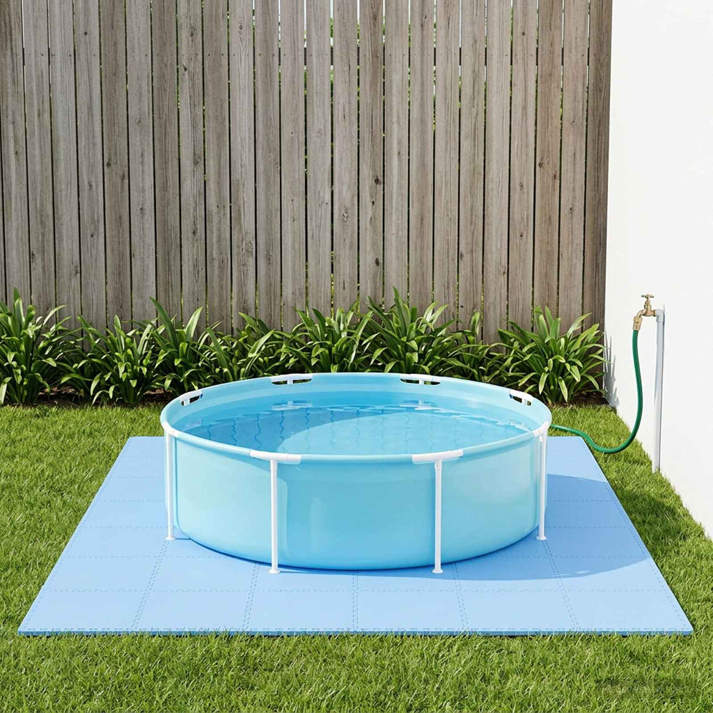 Pool Bodenschutzmatte 50 pcs Blau 18 m² EVA-Schaum