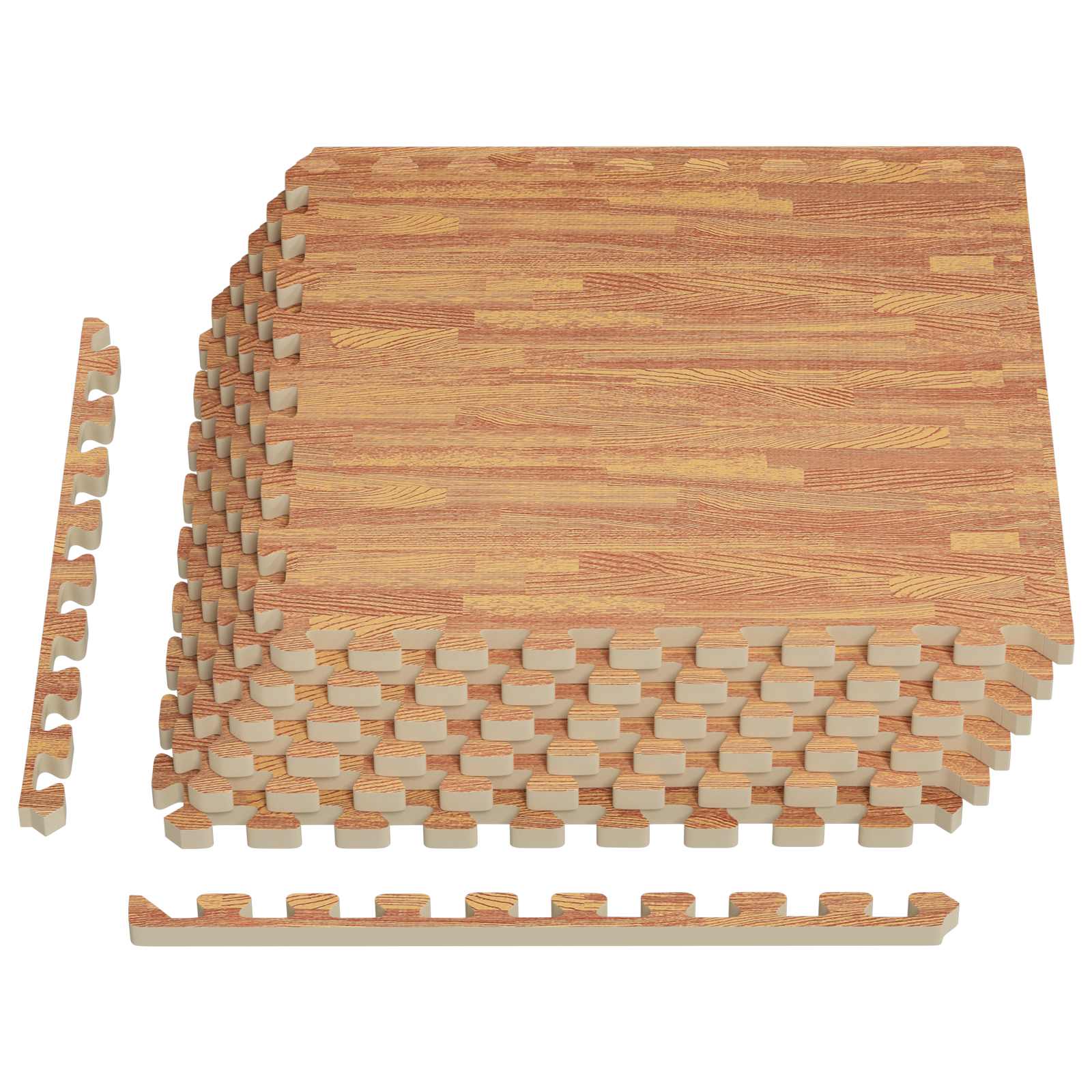 Pool Bodenschutzmatte 6 pcs Holz 2,16 m² EVA-Schaum
