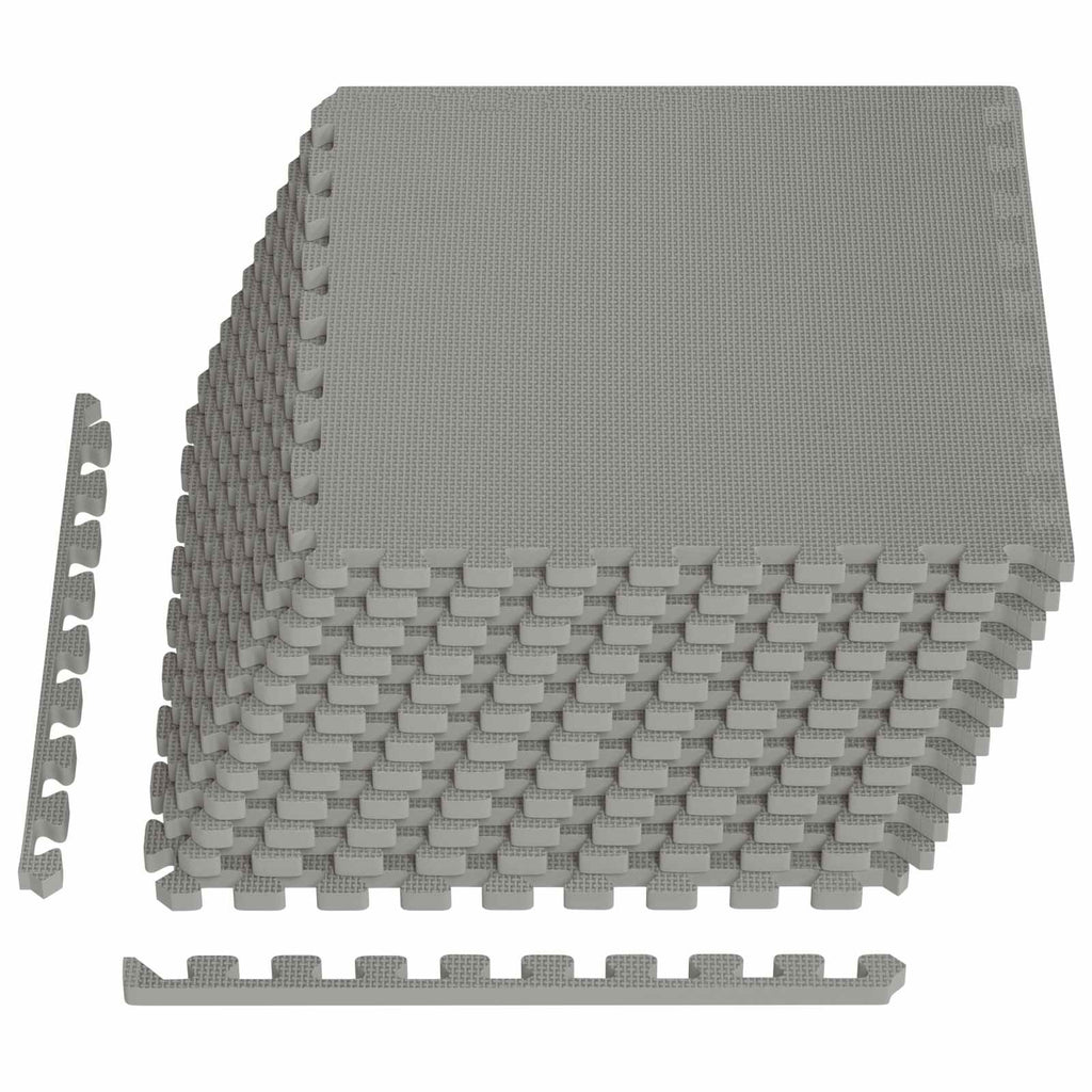 Pool Bodenschutzmatte 12 pcs Grau 4,32 m² EVA-Schaum