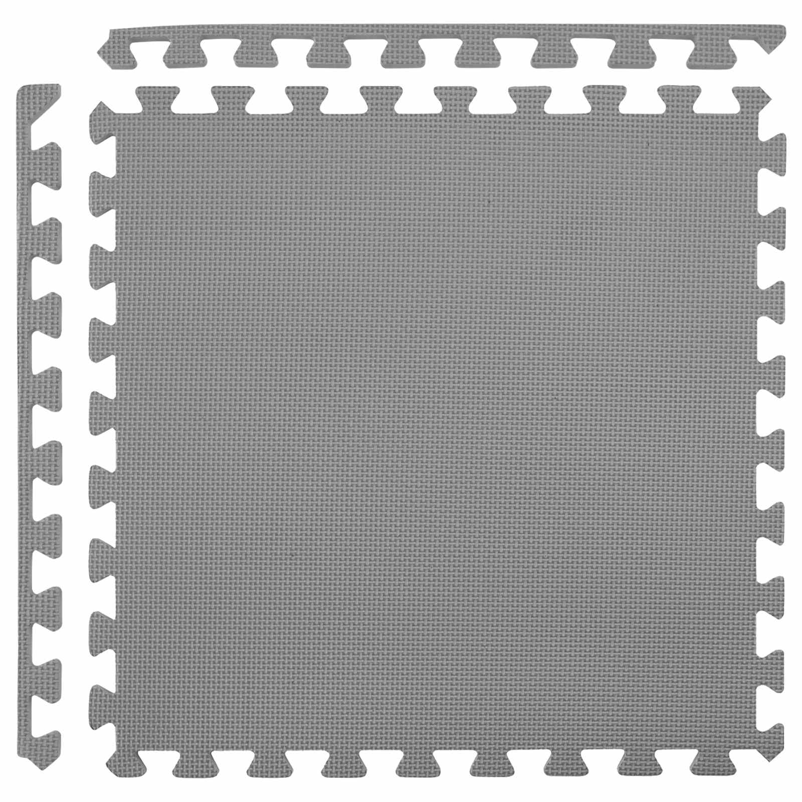 Pool Bodenschutzmatte 12 pcs Grau 4,32 m² EVA-Schaum