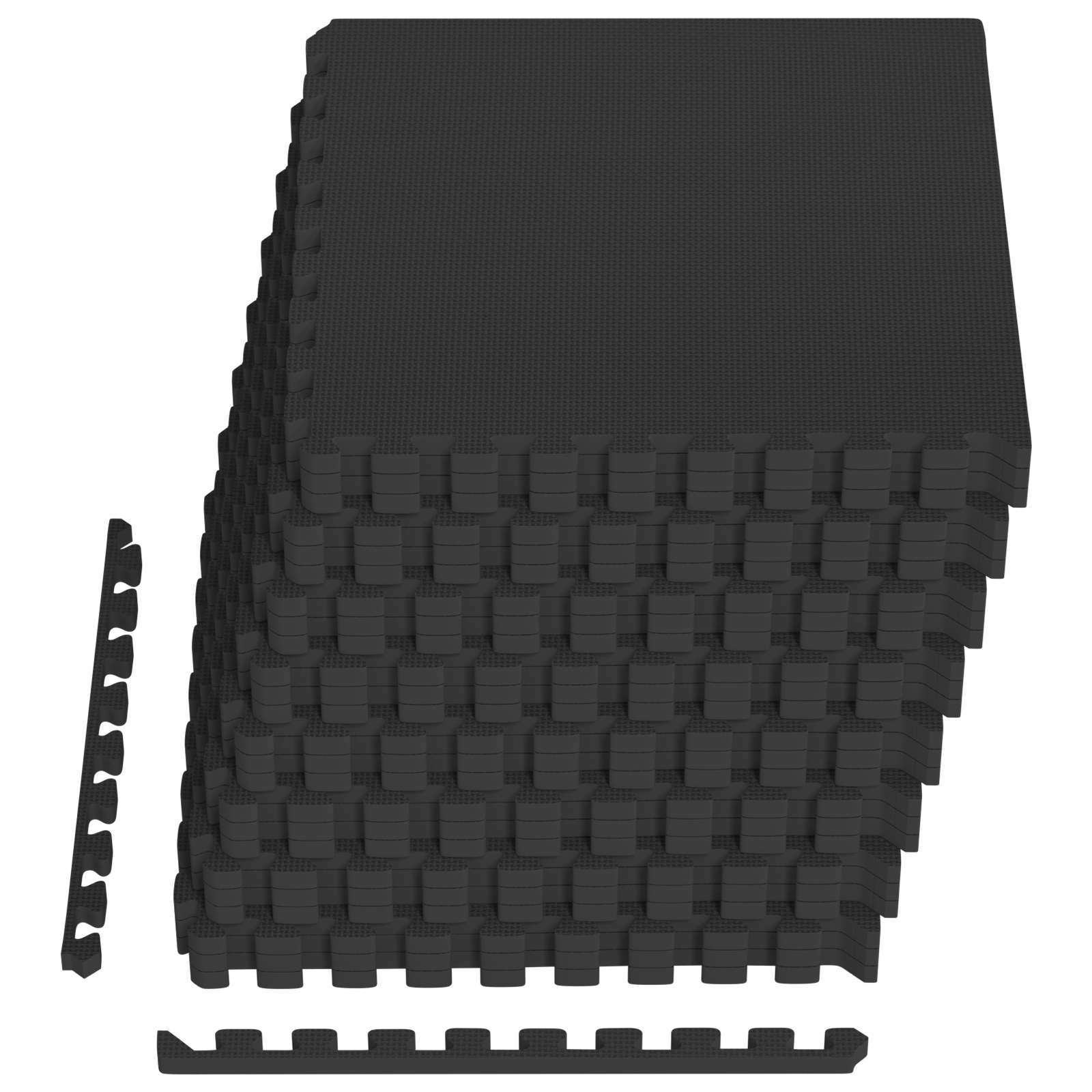 Pool Bodenschutzmatte 24 pcs Schwarz 8,64 m² EVA-Schaum