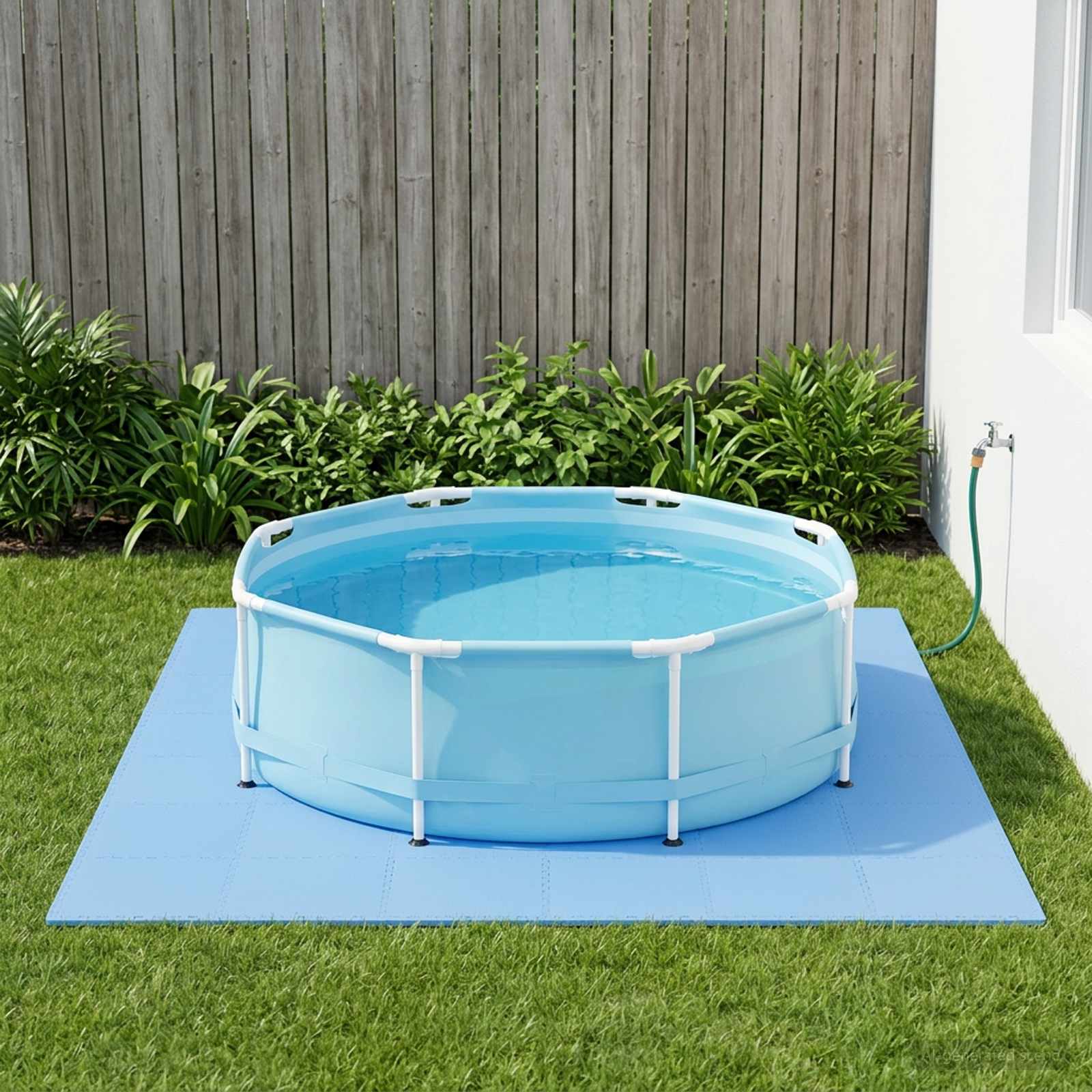 Pool Bodenschutzmatte 24 pcs Blau 8,64 m² EVA-Schaum