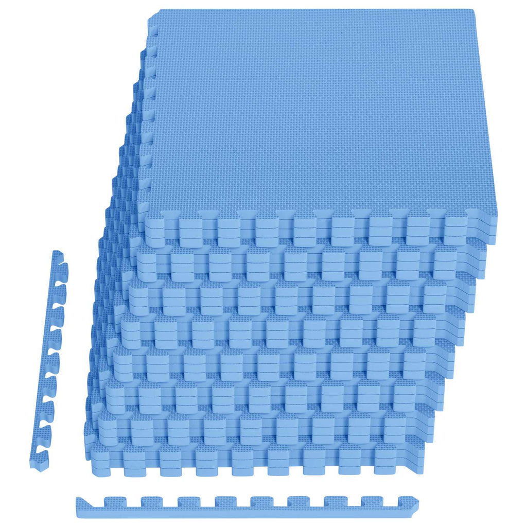 Pool Bodenschutzmatte 24 pcs Blau 8,64 m² EVA-Schaum