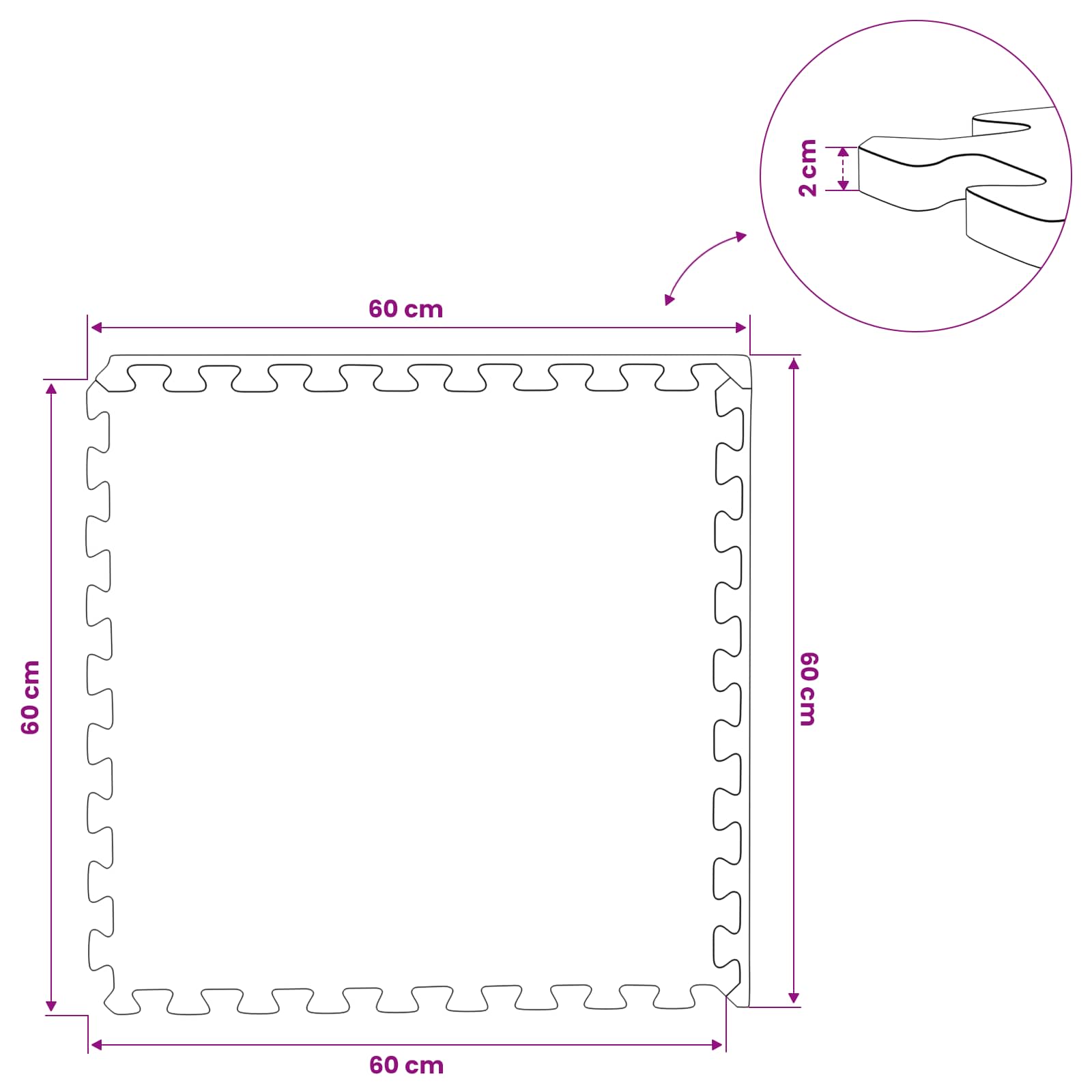 Pool Bodenschutzmatte 24 pcs Blau 8,64 m² EVA-Schaum