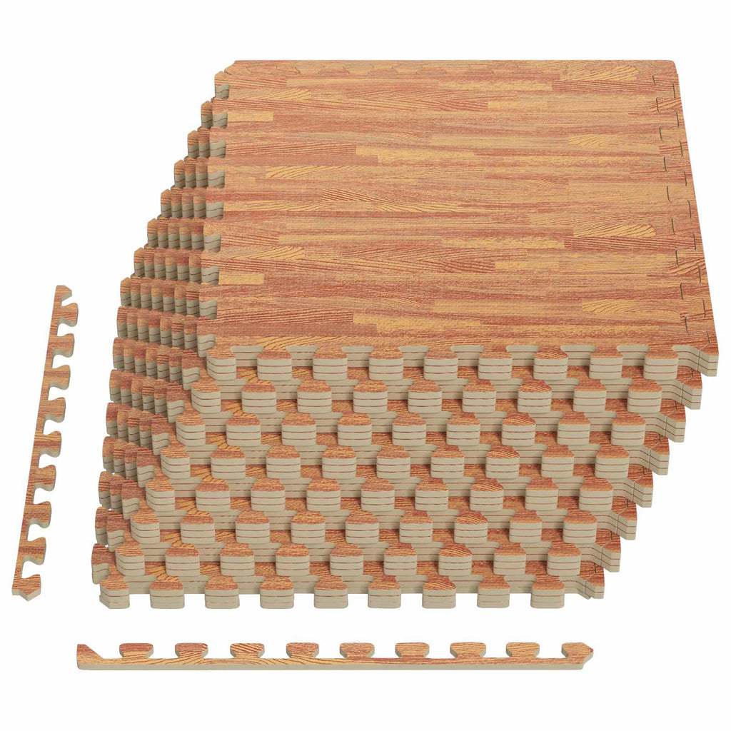 Pool Bodenschutzmatte 24 pcs Holz 8,64 m² EVA-Schaum