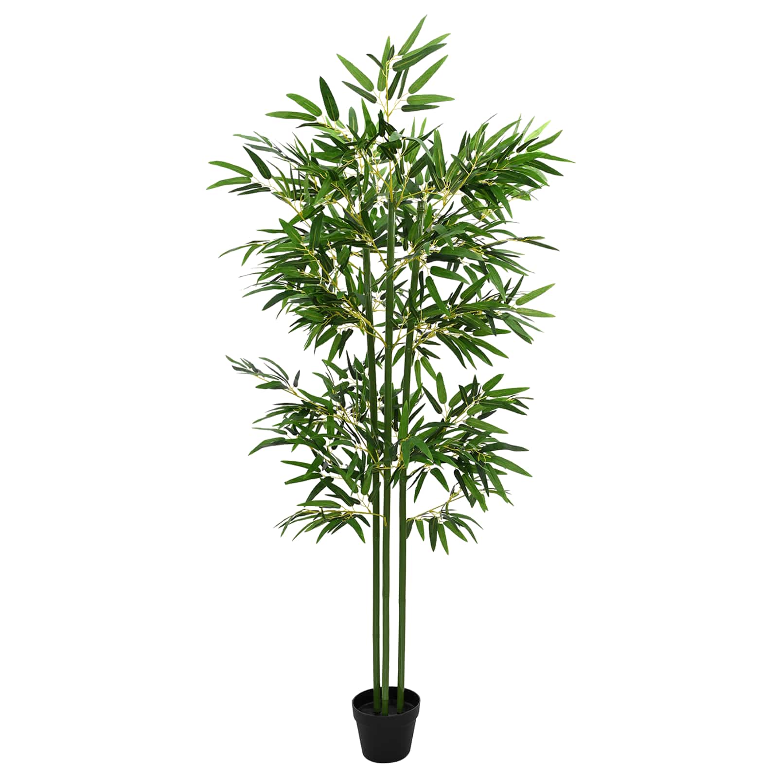 Kunstbambusbaum 2 pcs Grün 45 x 18 x 175 cm Stoff und Bambus