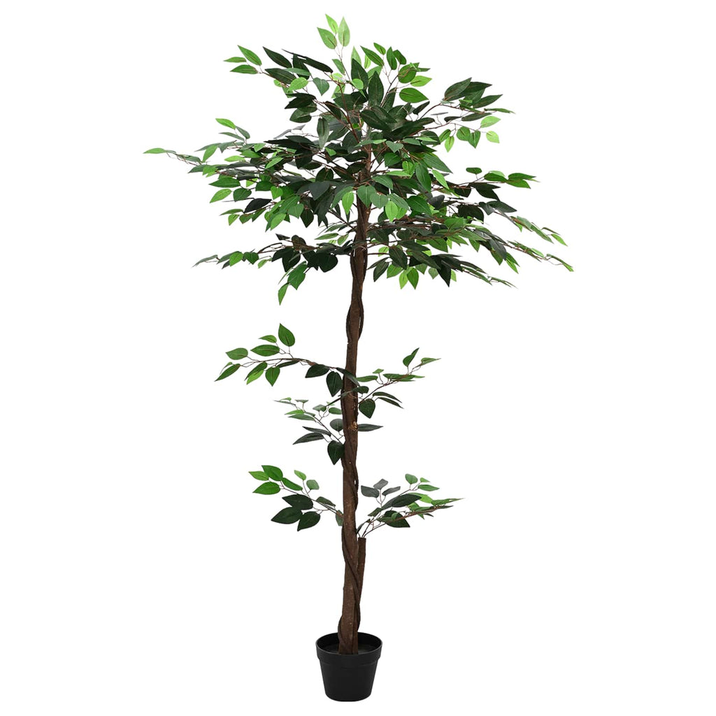 Künstliche Ficus-Pflanze Grün 85 x 18 x 160 cm Stoff und Holz