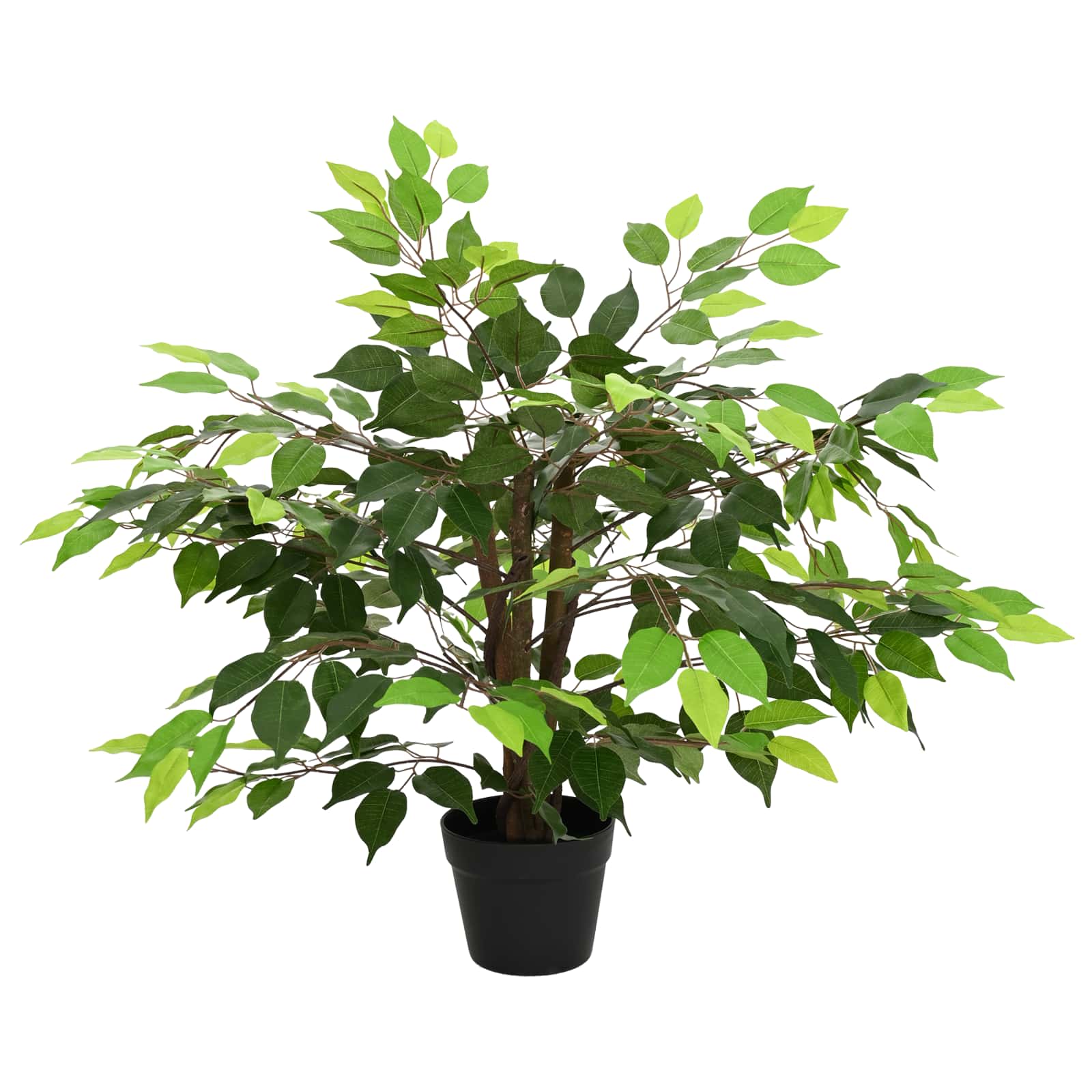 Künstliche Ficus-Pflanze Grün 73 x 16 x 60 cm Stoff und Holz