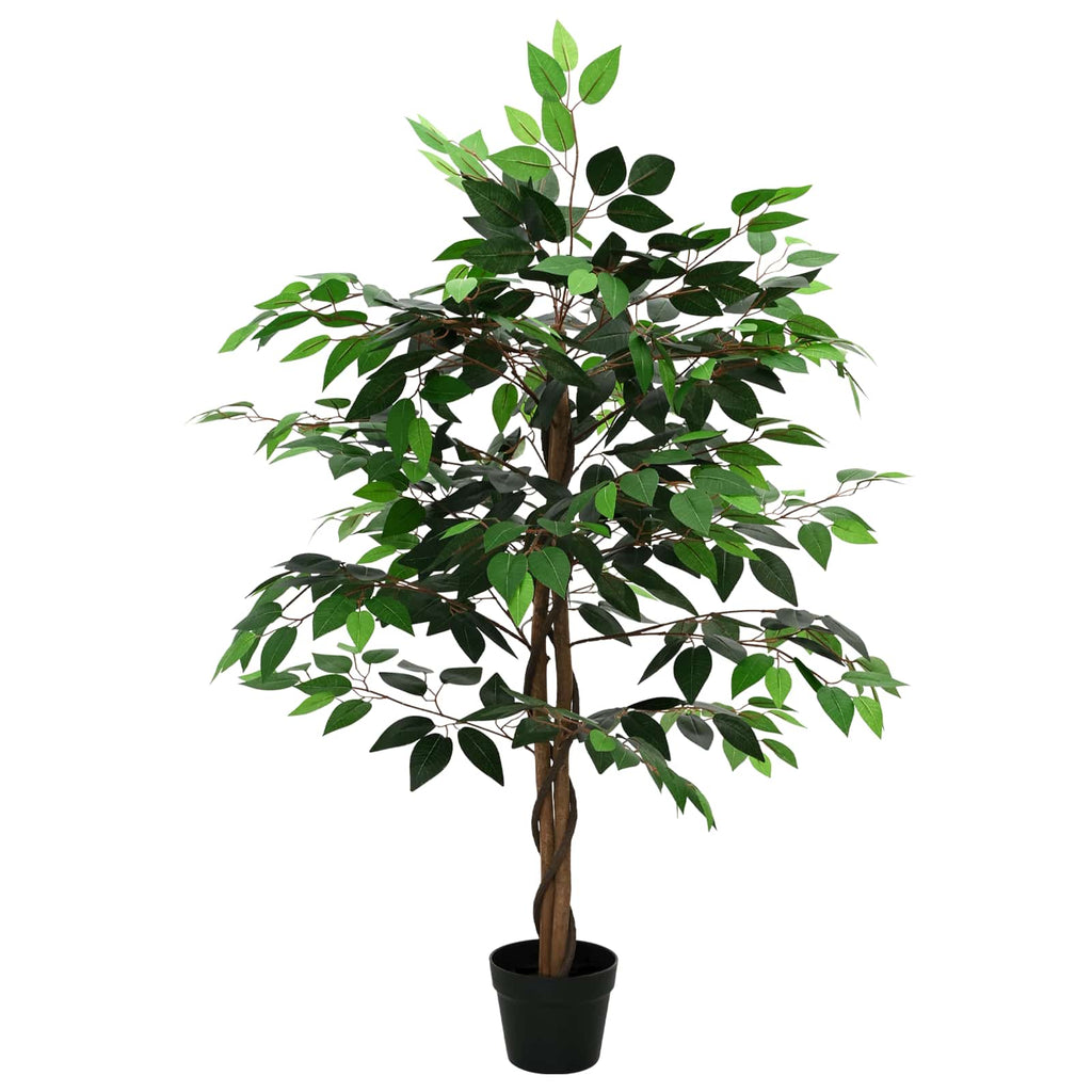 Künstliche Ficus-Pflanze Grün 90 x 16 x 110 cm Stoff und Holz