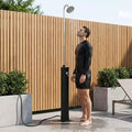 Solardusche mit Duschkopf PVC, ABS, Zinklegierung Schwarz