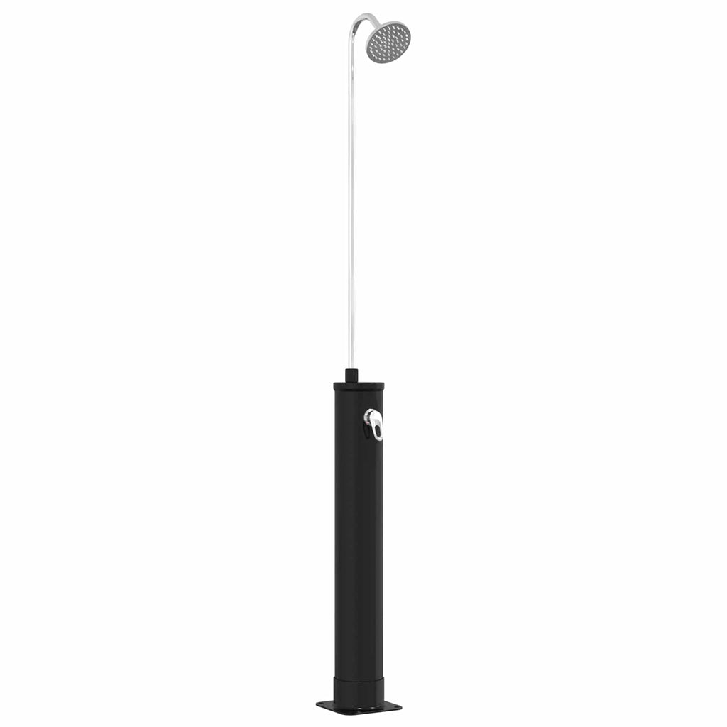 Solardusche mit Duschkopf PVC, ABS, Zinklegierung Schwarz