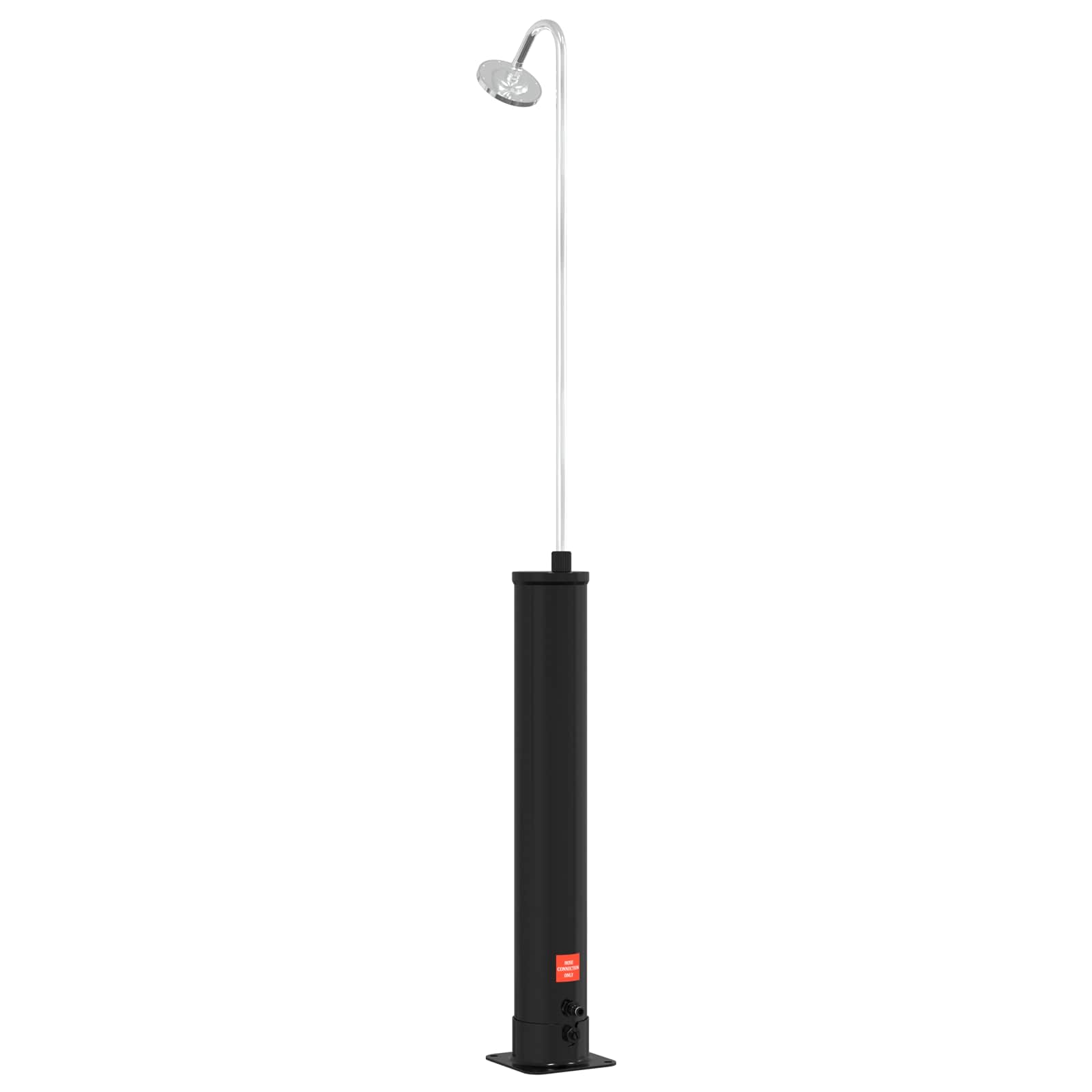 Solardusche mit Duschkopf PVC, ABS, Zinklegierung Schwarz