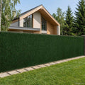 Künstlicher Zaun Dunkelgrün 1 x 4 m PVC und Stahl