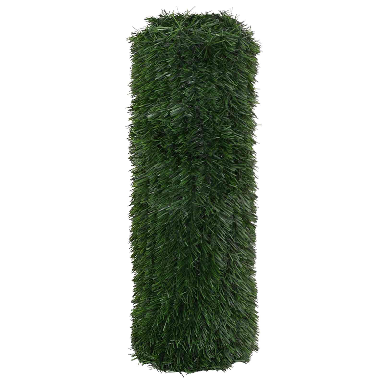 Künstlicher Zaun Dunkelgrün 1 x 6 m PVC und Stahl