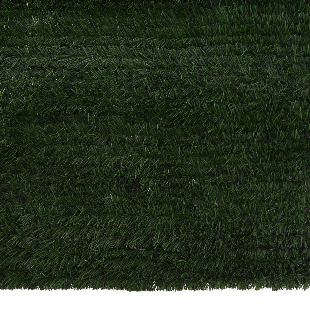 Künstlicher Zaun Dunkelgrün 1,5 x 5 m PVC und Stahl