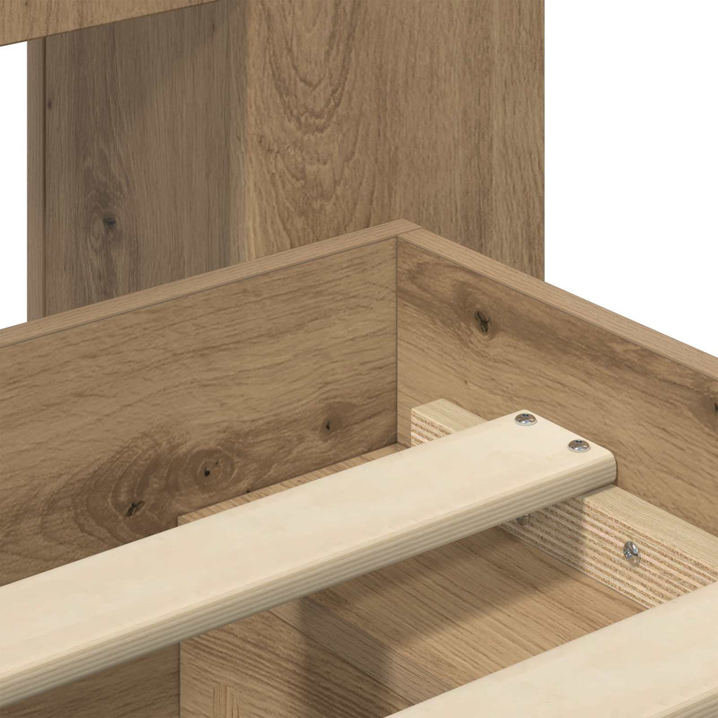 Bettgestell mit Stauraum Artisan-Eiche 140 x 190 cm