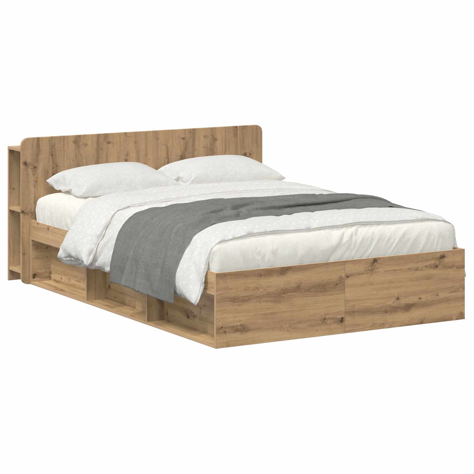 Bettgestell mit Stauraum Artisan-Eiche 140 x 190 cm