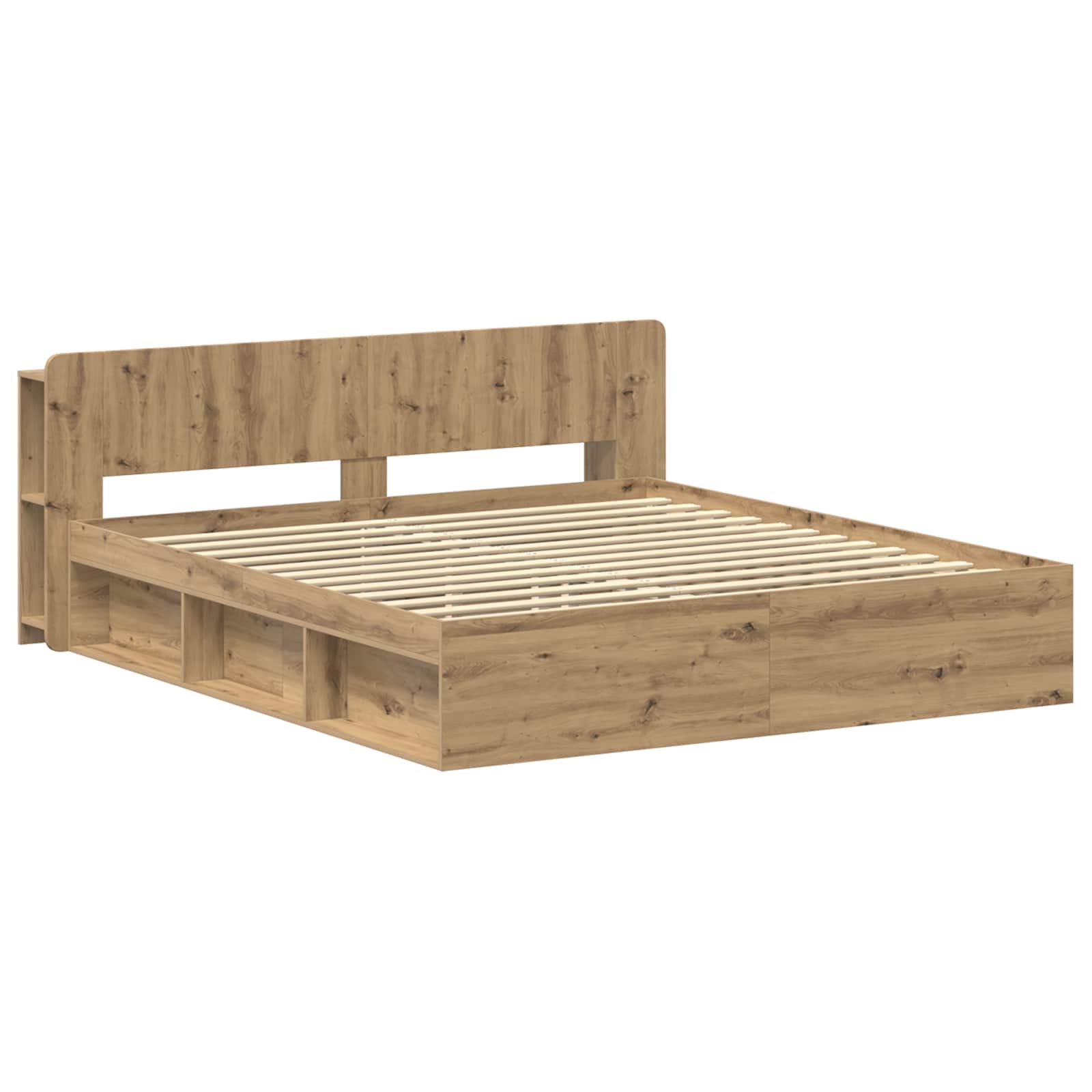 Bettgestell mit Stauraum Artisan-Eiche 200 x 200 cm