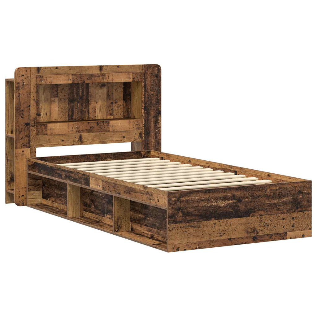 Bettgestell mit Stauraum Altholz 80 x 200 cm Holzwerkstoff