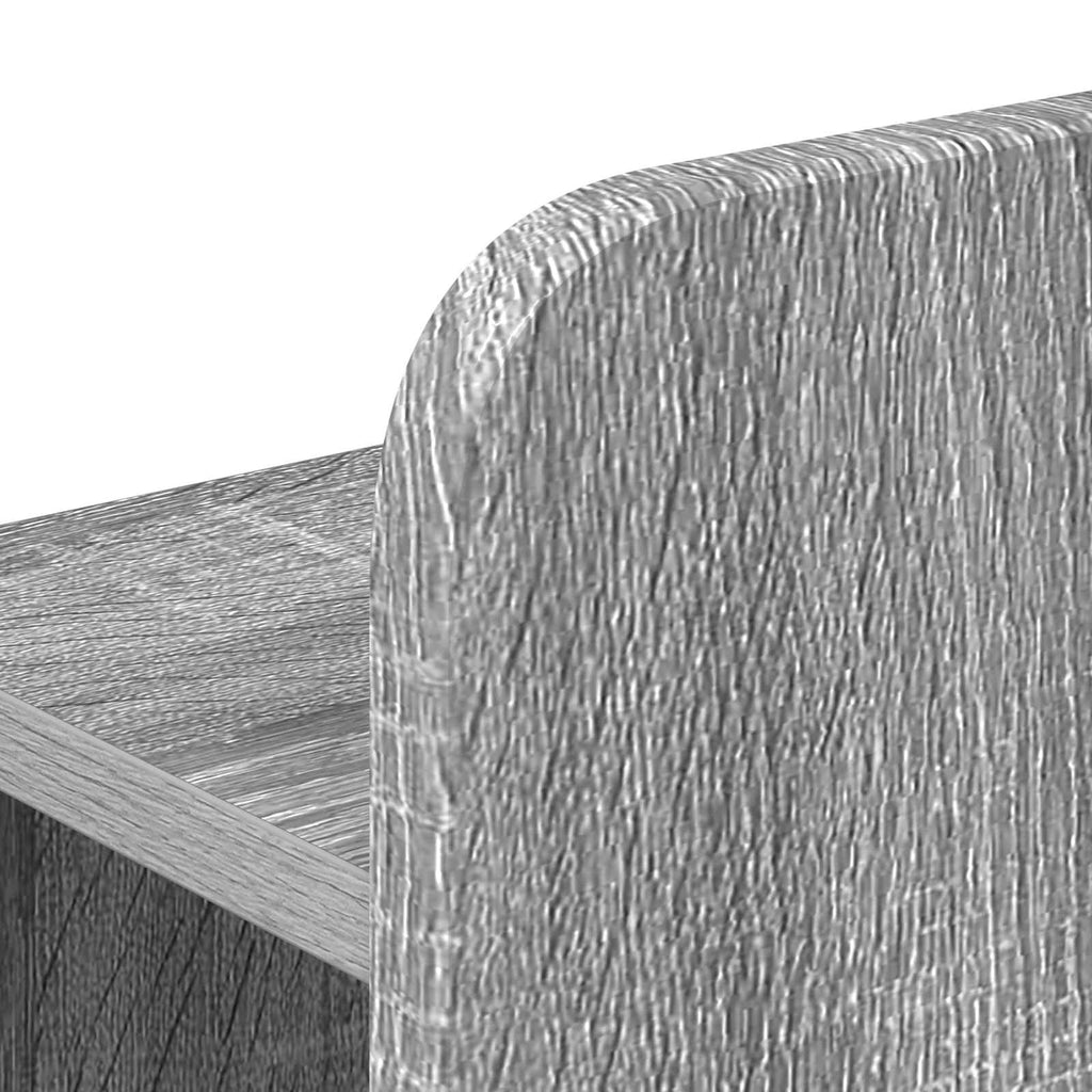 Bettgestell mit Stauraum Grau Sonoma 200 x 200 cm Holzwerkstoff