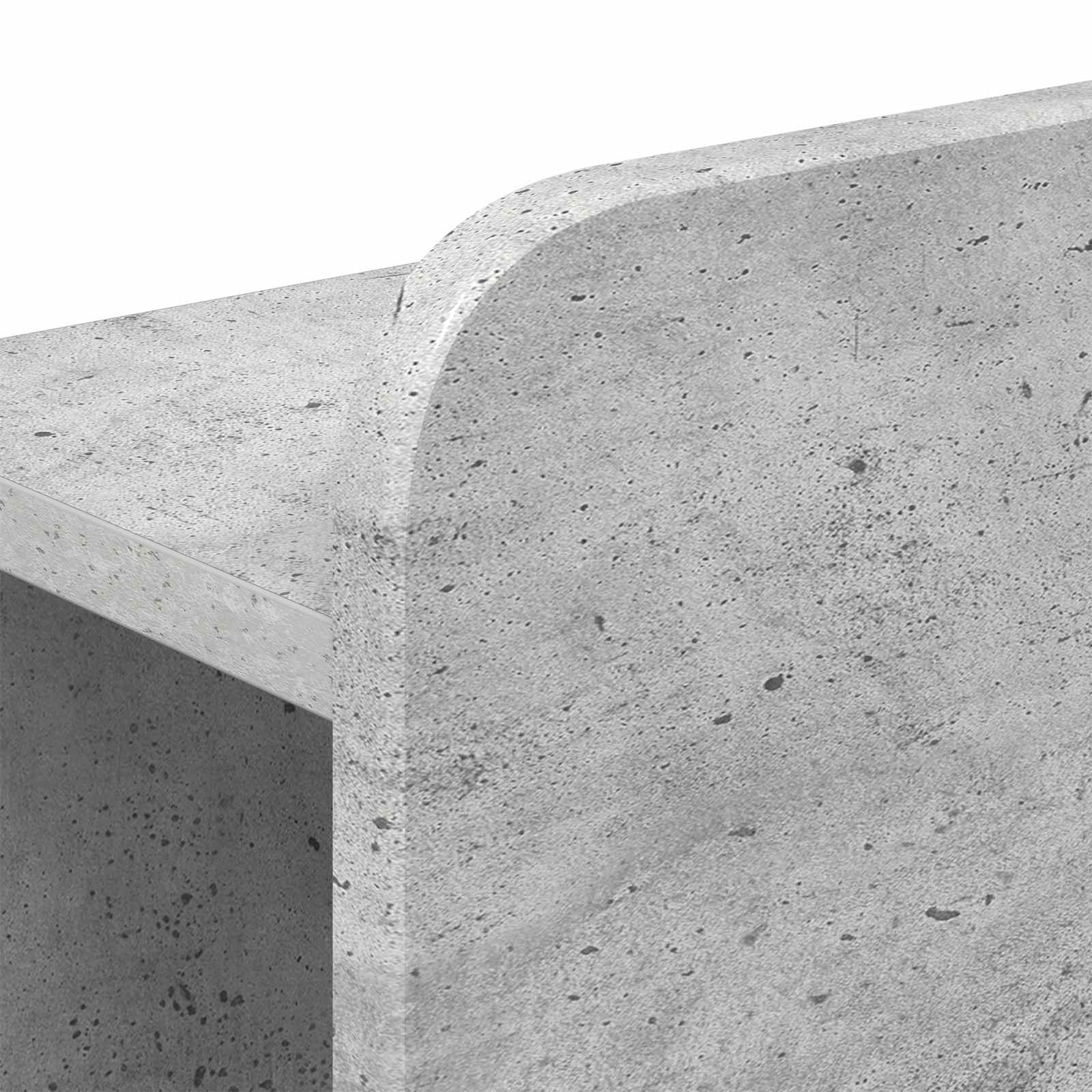 Bettgestell mit Stauraum Betongrau 180 x 200 cm Holzwerkstoff