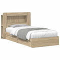 Bettgestell mit Stauraum Sonoma-Eiche 75 x 190 cm Holzwerkstoff