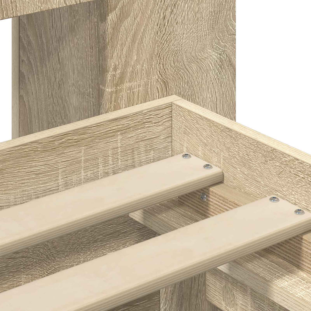 Bettgestell mit Stauraum Sonoma-Eiche 90 x 190 cm Holzwerkstoff