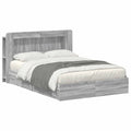 Bettgestell mit Stauraum Grau Sonoma 160 x 200 cm Holzwerkstoff