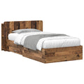Bettgestell mit Stauraum Altholz 90 x 190 cm Holzwerkstoff