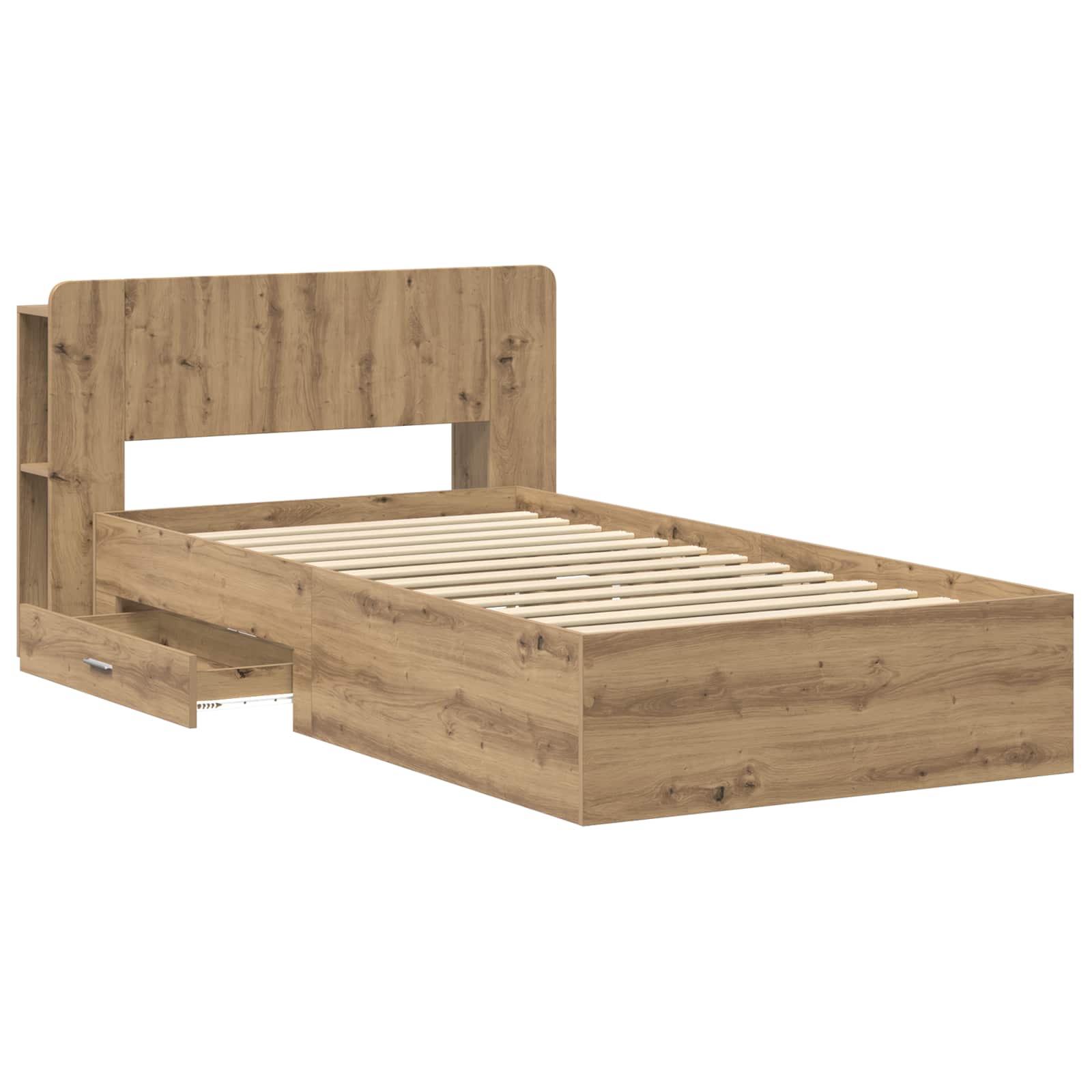 Bettgestell mit Stauraum Artisan-Eiche 100 x 200 cm