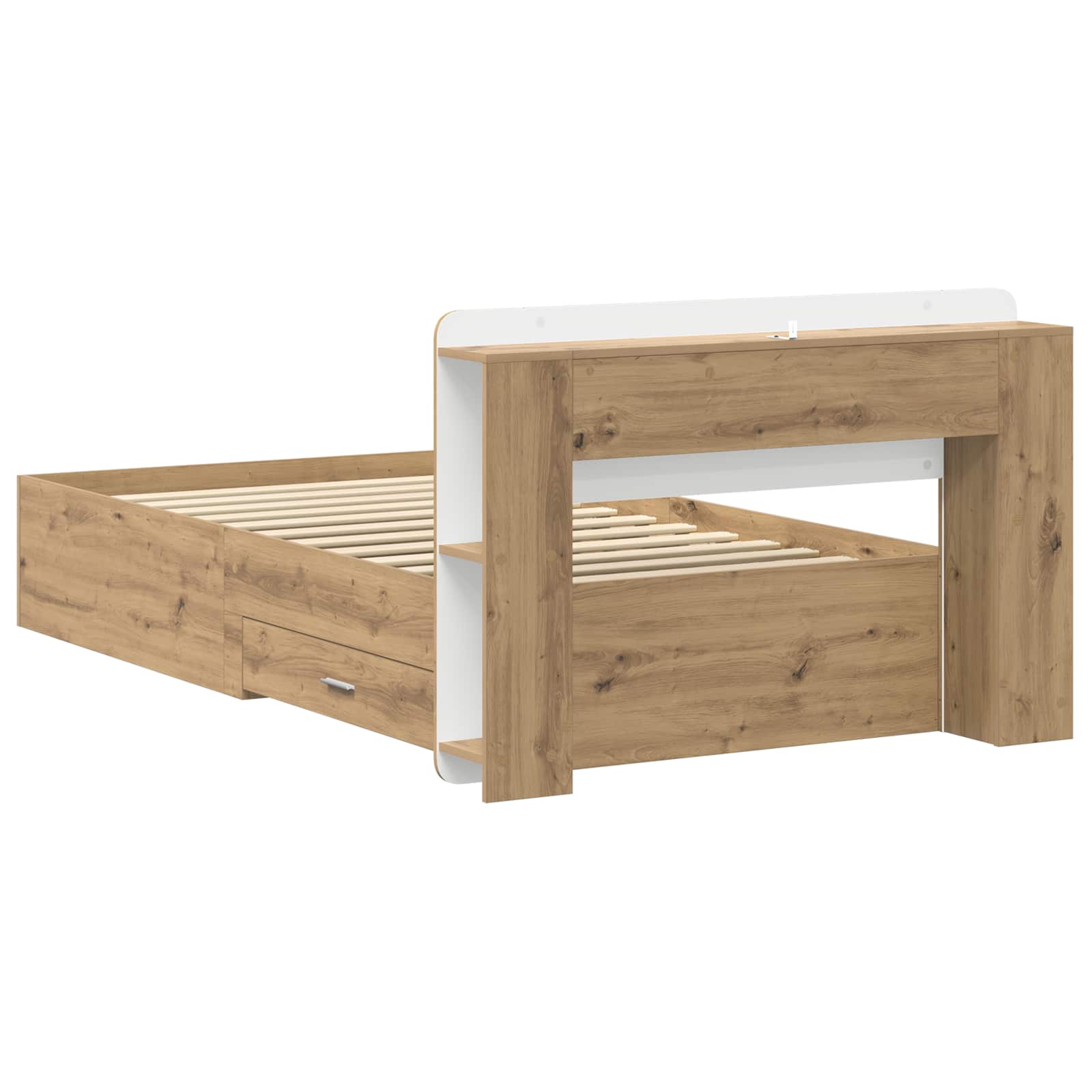Bettgestell mit Stauraum Artisan-Eiche 100 x 200 cm