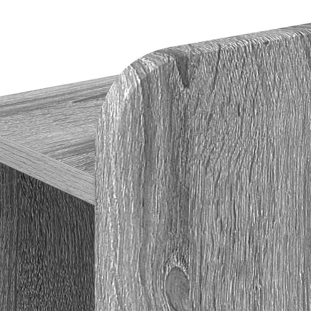 Bettgestell mit Stauraum Grau Sonoma 200 x 200 cm Holzwerkstoff