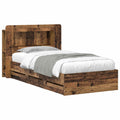 Bettgestell mit Stauraum Altholz 80 x 200 cm Holzwerkstoff