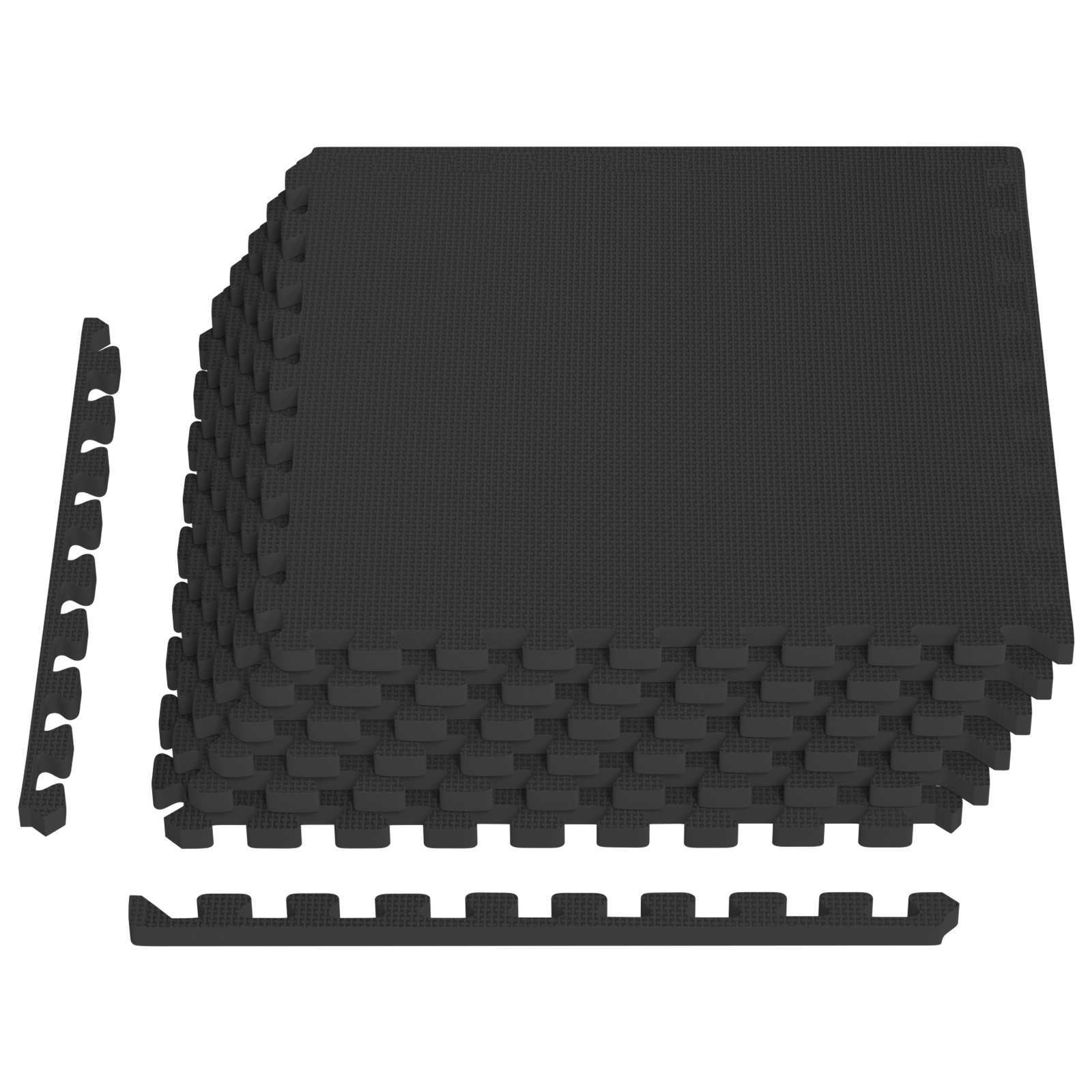 Fußmatten 6 pcs Schwarz 2,16 m² EVA-Schaum