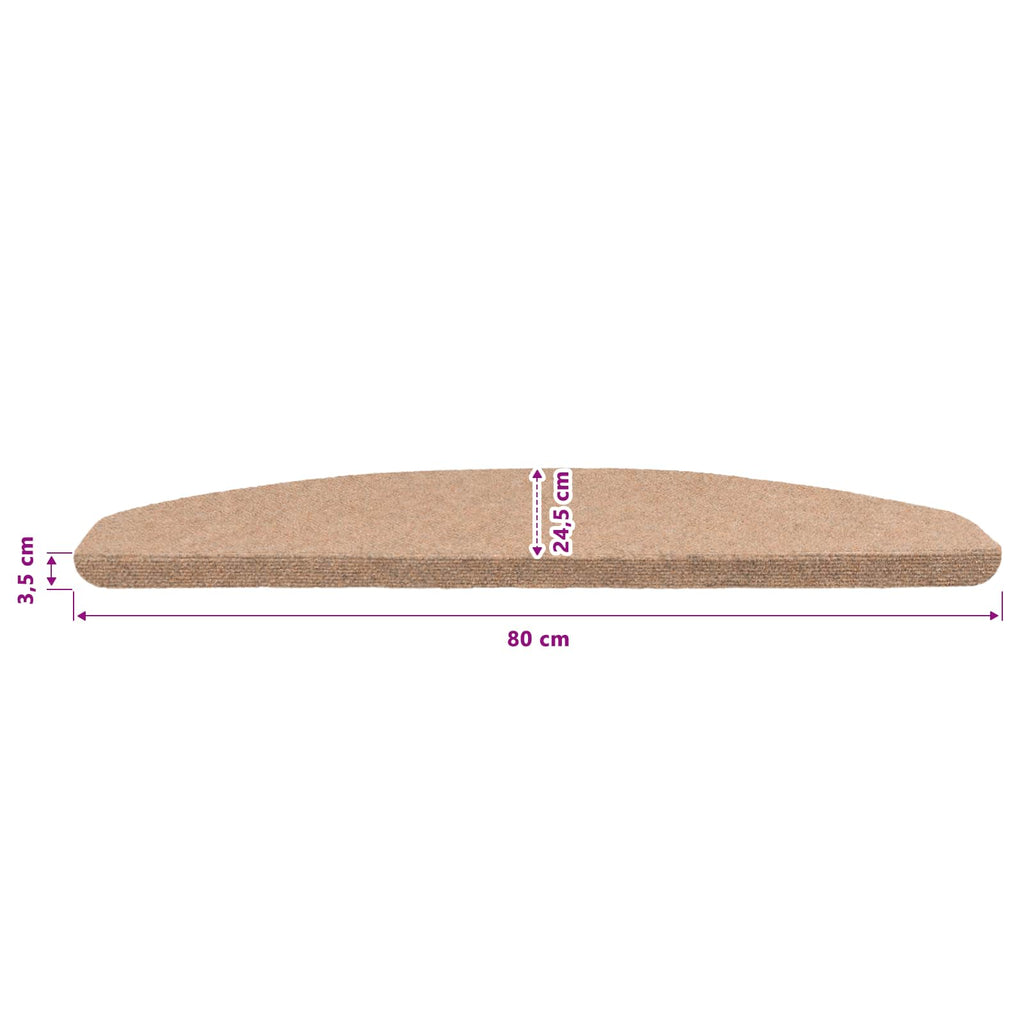 Selbstklebende Treppenschoner 15 pcs Beige 80 x 28 x 3,5 cm