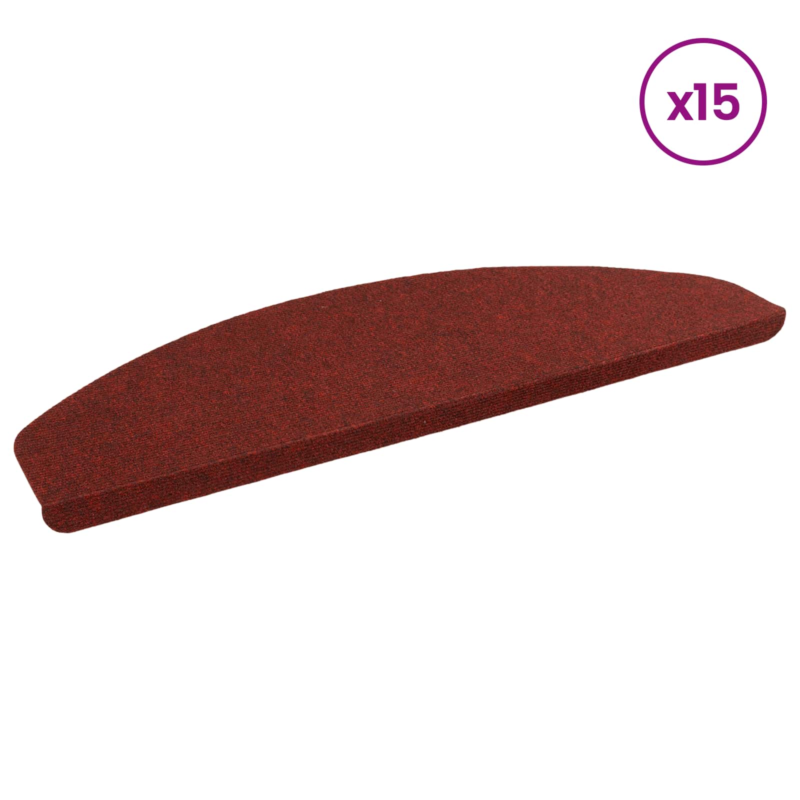 Selbstklebende Treppenschoner 15 pcs Rot 80 x 28 x 3,5 cm