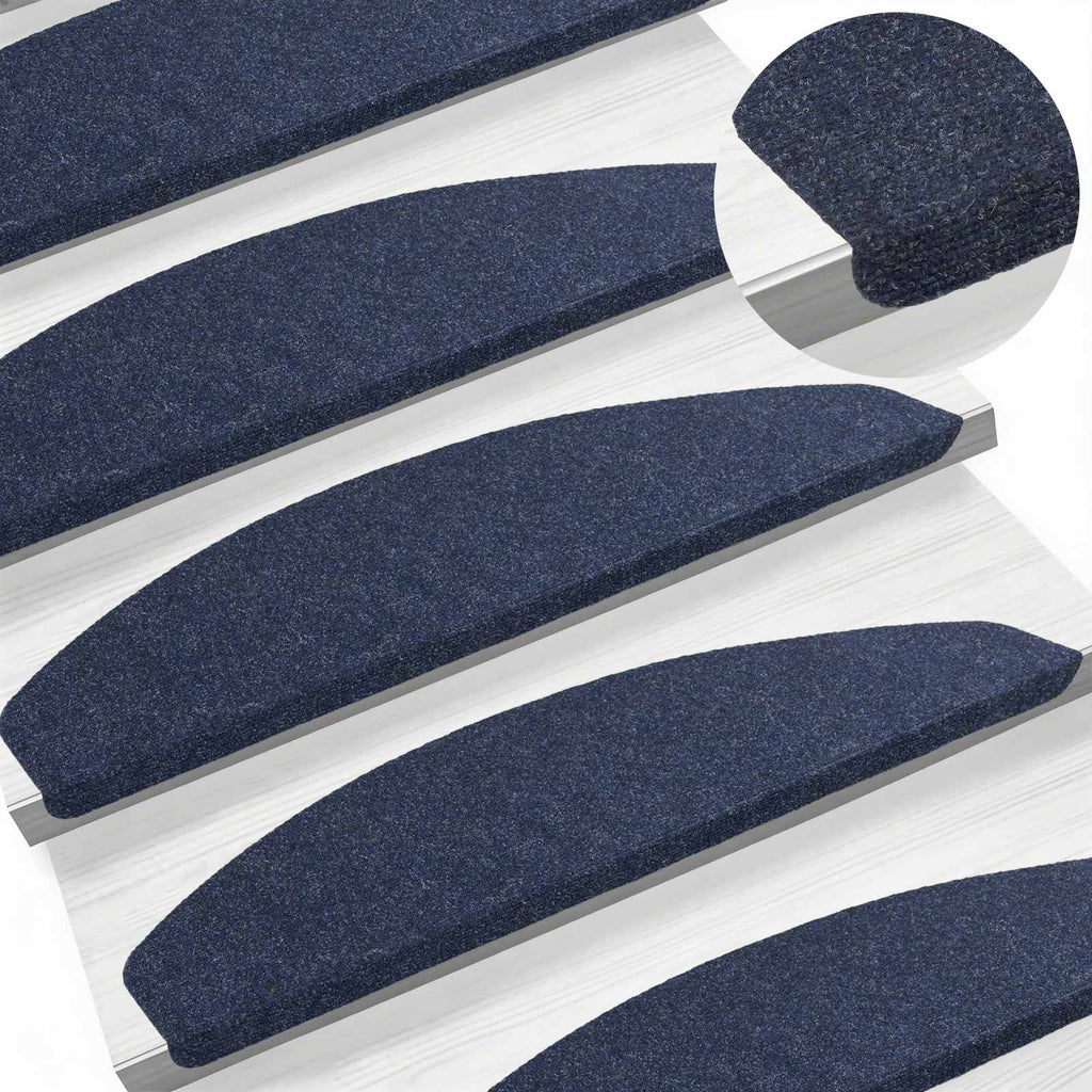 Selbstklebende Treppenschoner 15 pcs Blau 80 x 28 x 3,5 cm