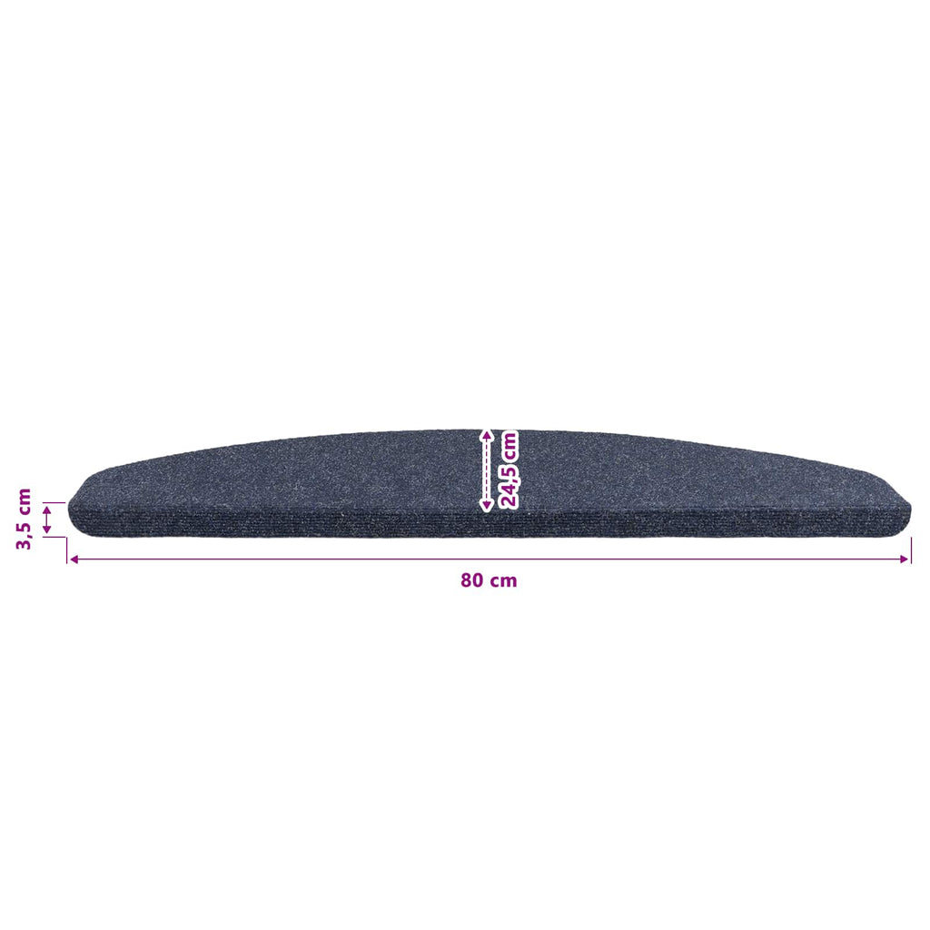 Selbstklebende Treppenschoner 15 pcs Blau 80 x 28 x 3,5 cm