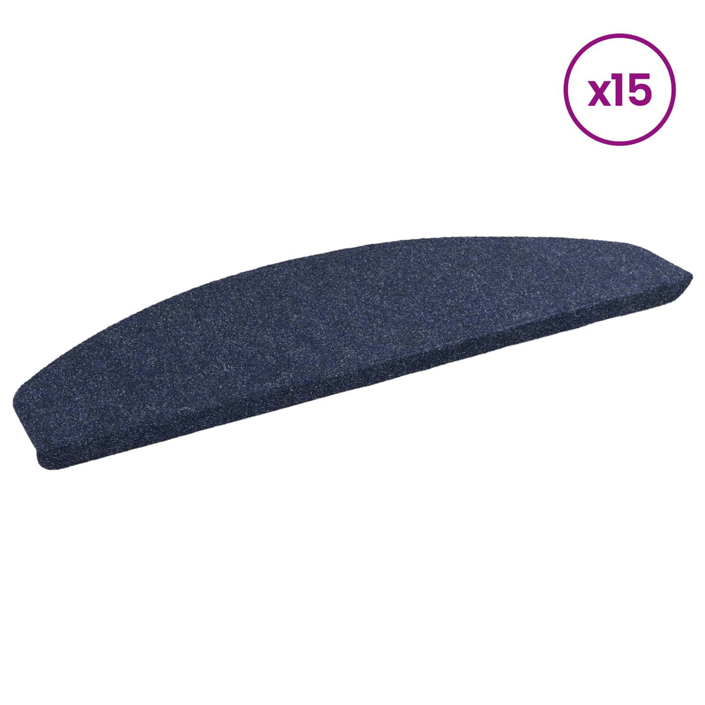 Selbstklebende Treppenschoner 15 pcs Blau 80 x 28 x 3,5 cm