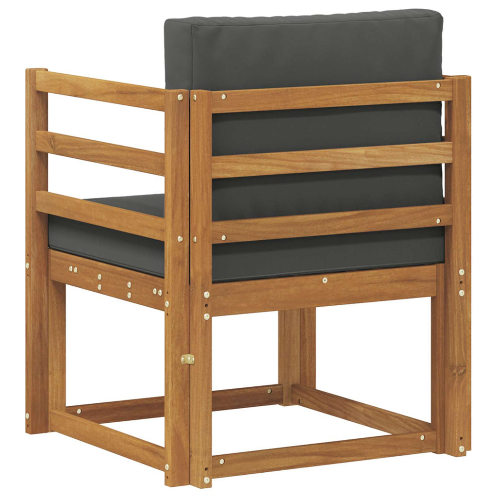 Outdoor-Sofa Massives Akazienholz und Polyester Natur